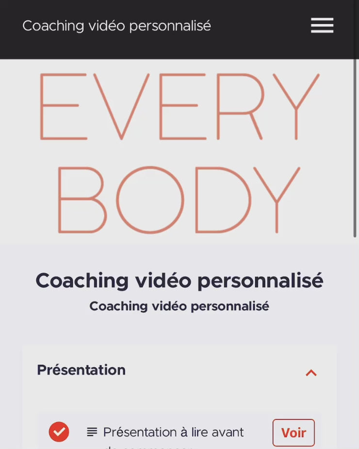 Coaching Vidéo Personnalisé